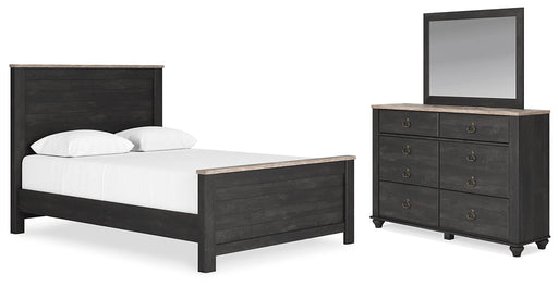 Nanforth Queen Panel Bed with Mirrored Dresser JR Furniture Storefurniture, home furniture, home decor