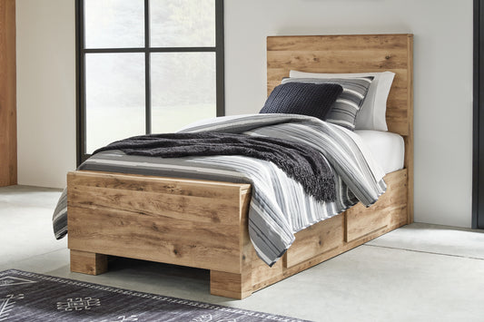 Hyanna  Panel Bed With 1 Side Storage