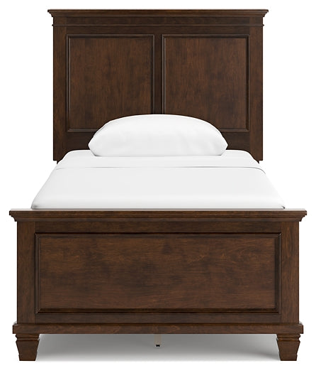 Danabrin Twin Panel Bed with Mirrored Dresser and Nightstand