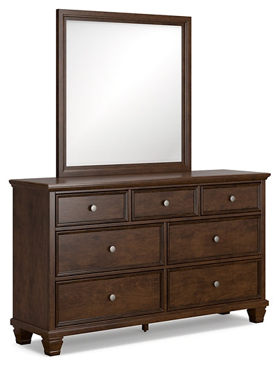 Danabrin Twin Panel Bed with Mirrored Dresser, Chest and Nightstand