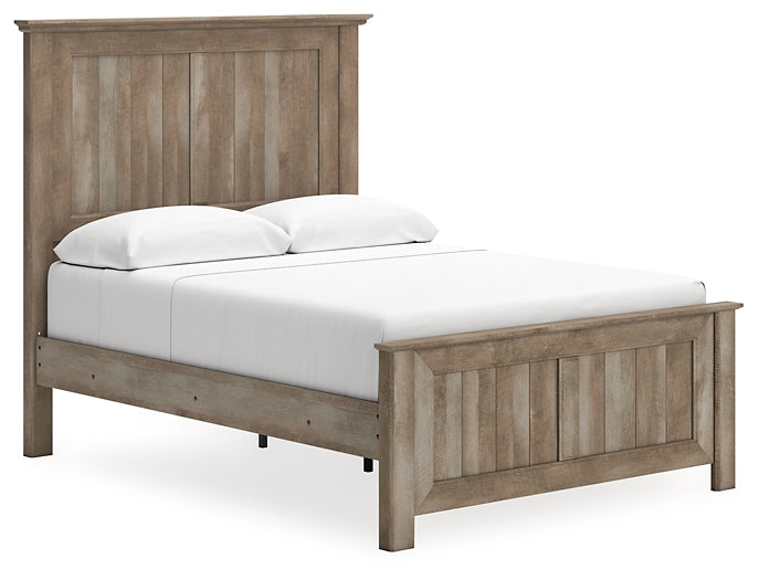 Yarbeck Queen Panel Bed with Mirrored Dresser, Chest and 2 Nightstands